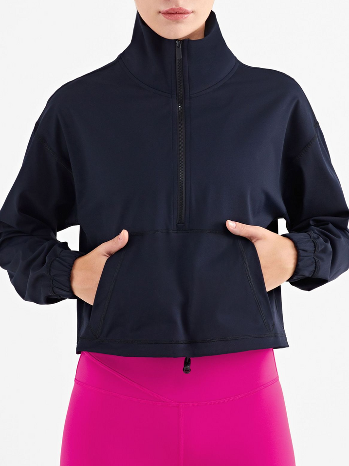 Windproof Yoga Jacket With Stand-up Collar HWWKUQV95P