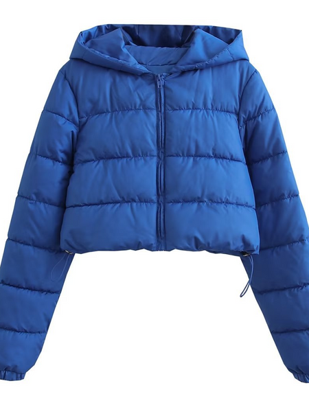Essential Cropped Hooded Puffer Jacket